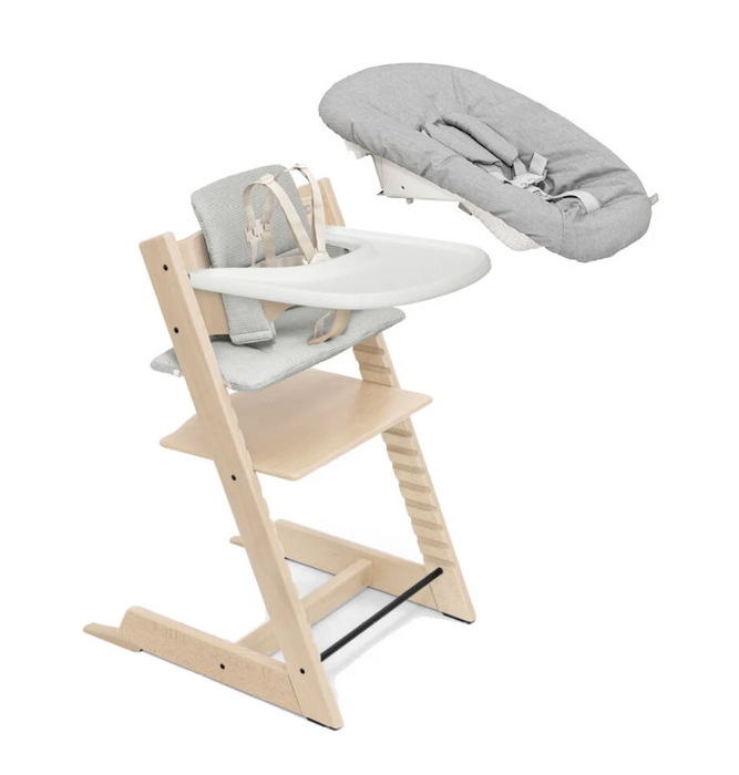 Stokke® Tripp Trapp® Newborn Complete Bundle | High Chair² + Cushion + Tray + Baby Set + Newborn Set