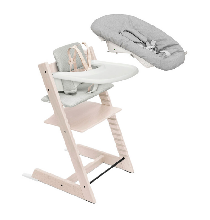 Stokke® Tripp Trapp® Newborn Complete Bundle | High Chair² + Cushion + Tray + Baby Set + Newborn Set