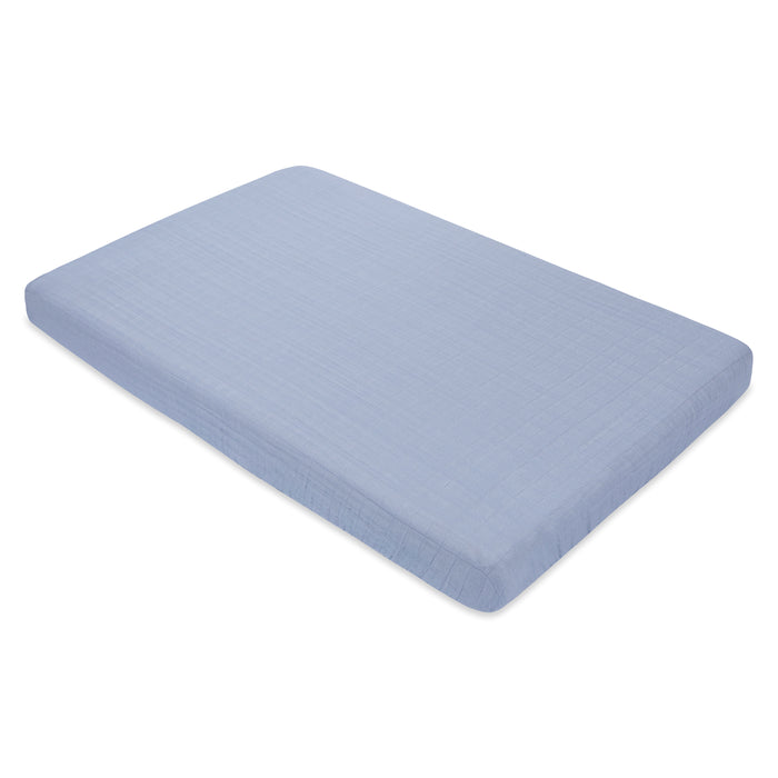 Babyletto Mini Crib Sheet in GOTS Certified Organic Muslin Cotton