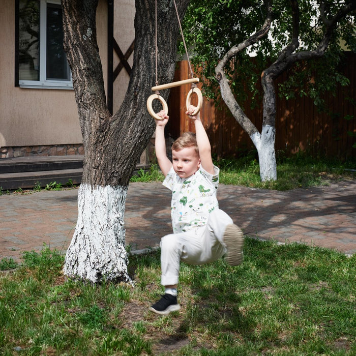 Trapeze Swing Bar with Rings