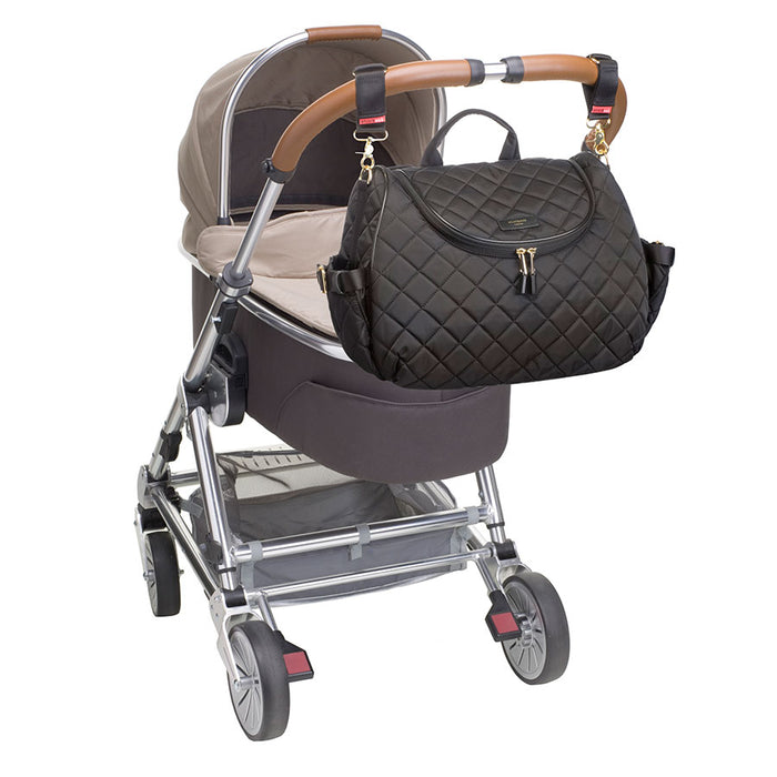 Storksak Poppy Quilt Convertible Backpack, Black – Mama's Nest