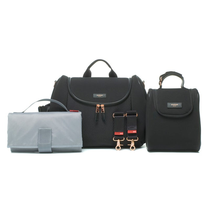 Storksak, Bags, Storksak London Poppy Luxe Backpack Diaper Bag Black